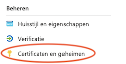 Knop certificaten en geheimen